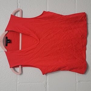 Talbots Bold Red V-Neck Sleeveless Top